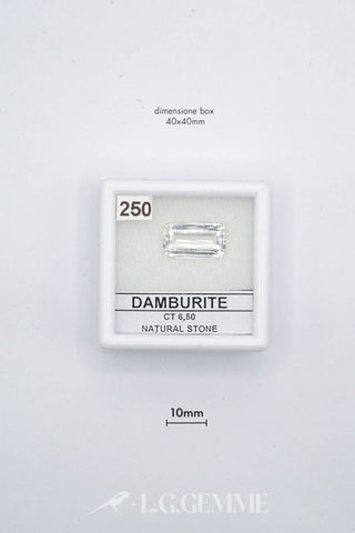damburite 6.50ct trasparente rettangolare