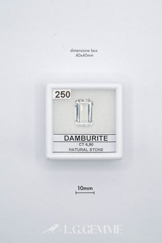 damburite 6.90ct trasparente rettangolare