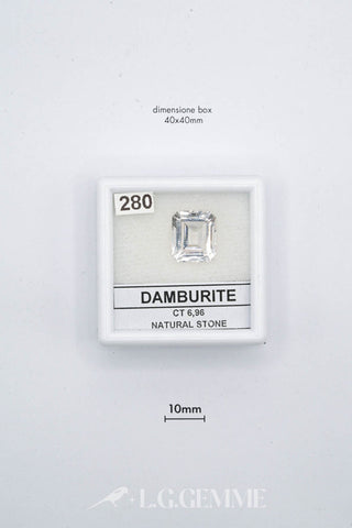 damburite 6.96ct trasparente rettangolare