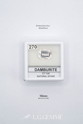 damburite 7.65ct trasparente rettangolare
