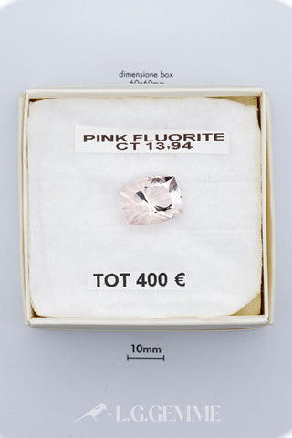 Fluorite rosa 13,94 carati Cuscino gemma preziosa