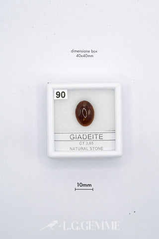 giadeite 3.65ct marrone ovale