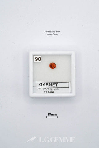 granato 0.96ct arancione taglio brillante