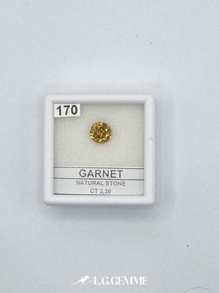 granato 2.30ct giallo rotondo