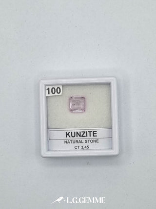 kunzite 3.45ct rosa rettangolare