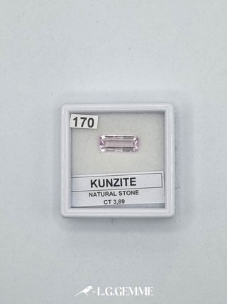 kunzite 3.89ct rosa rettangolare