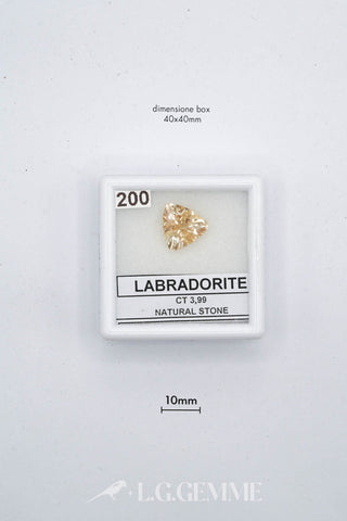 labradorite 3.99ct grigio triangolare