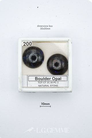 opale 37.10ct nero ovale