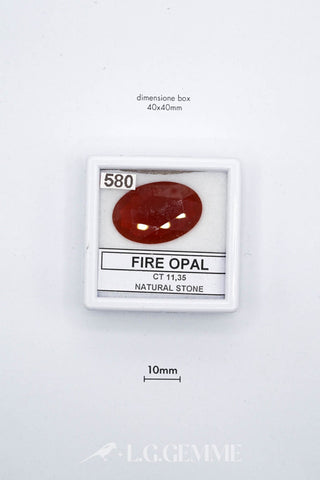 opale 11.35ct rosso ovale