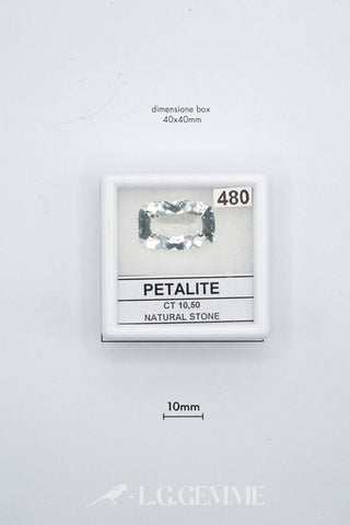 petalite 10.50ct trasparente quadrato