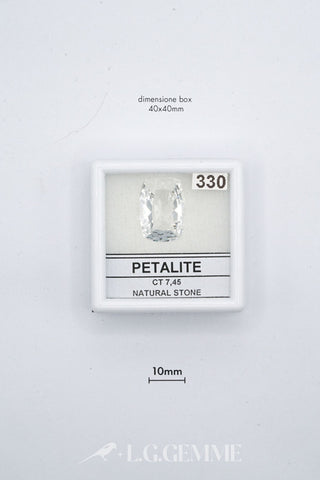 petalite 7.45ct trasparente quadrato