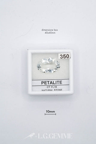 petalite 11.18ct trasparente ovale
