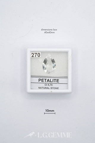 petalite 6.70ct trasparente pera