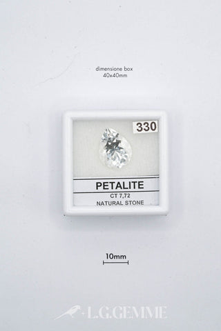 petalite 7.72ct trasparente pera