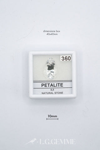 petalite 8.80ct trasparente pera