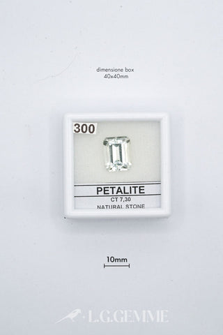 petalite 7.30ct trasparente rettangolare