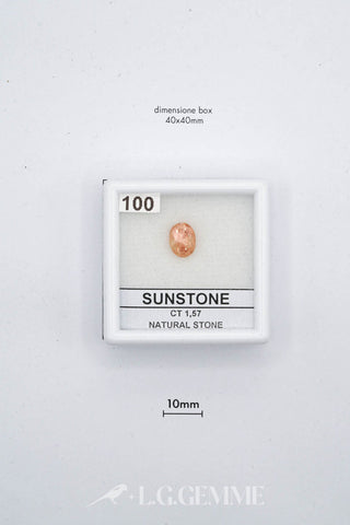 pietra del sole 1.57ct arancione ovale