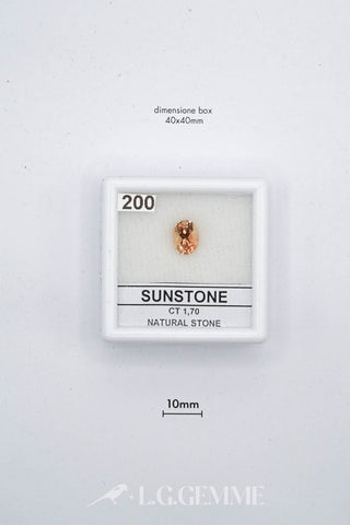 pietra del sole 1.70ct arancione ovale