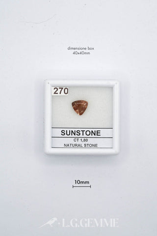 pietra 1.80ct arancione quadrato