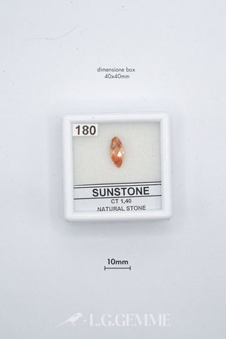 pietra del sole 1.40ct arancione marquise