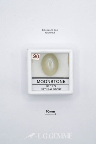 lunaria 19.79ct bianco ovale