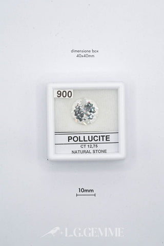 pollucite 12.75ct trasparente esagonale