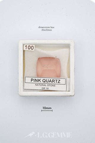 quarzo 10.00ct rosa quadrato