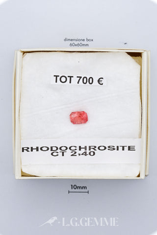 Rodocrosite 2,40 carati Cuscino gemma preziosa