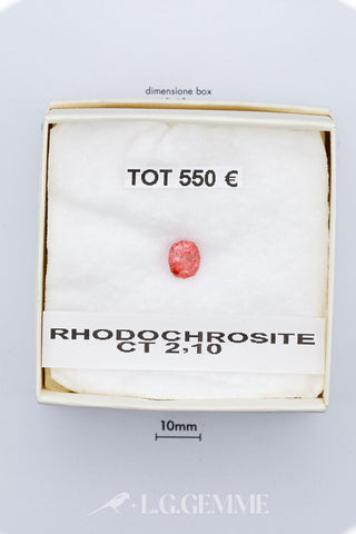 Rodocrosite 2,10 carati ovale gemma preziosa
