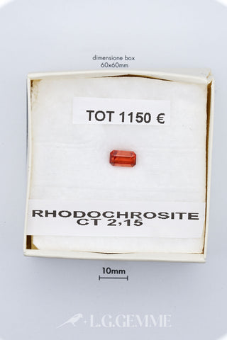 Rodocrosite 2,15 carati Cuscino gemma preziosa