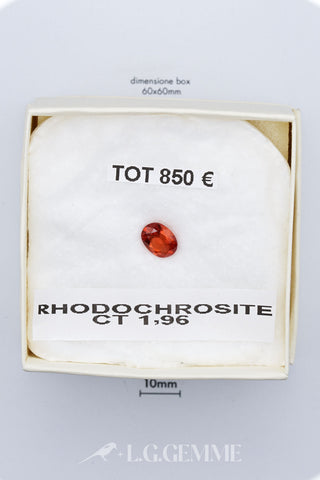 Rodocrosite 1,96 carati Ovale gemma preziosa