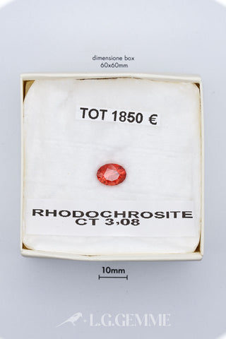 Rodocrosite 3,08 carati Ovale gemma preziosa