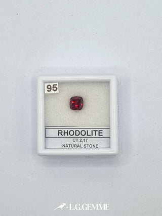 rodolite 2.17ct rosso quadrato