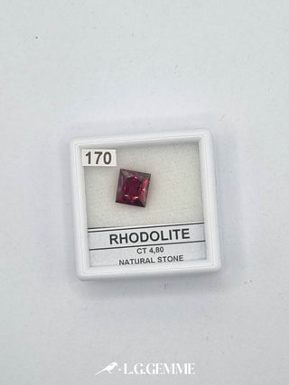 rodolite 4.80ct rosso quadrato