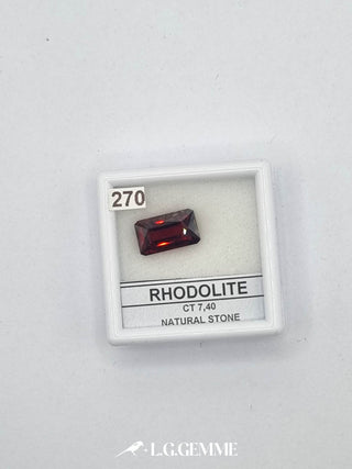 rodolite 7.40ct rosso rettangolare