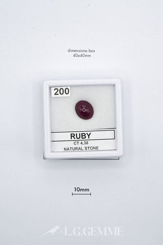 rubino 4.38ct rosso ovale