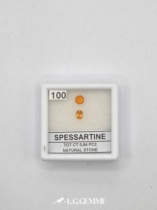 spessartina 0.84ct arancione ovale