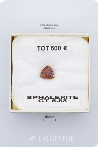 Sphalerite 5,88 carati Trillione gemma preziosa