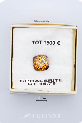 Sphalerite 15,78 carati Cuscino gemma preziosa