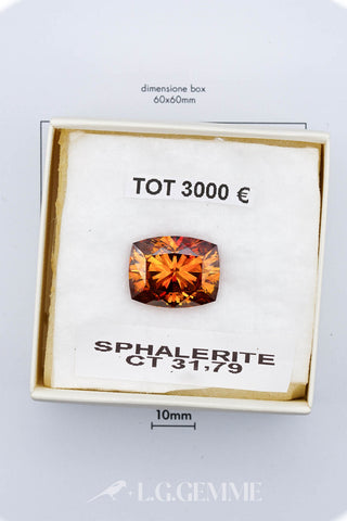Sphalerite 31,79 carati Cuscino gemma preziosa