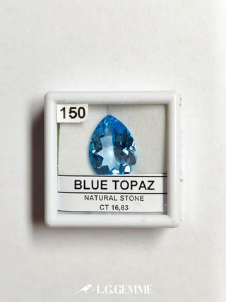 topazio 16.83ct blu goccia