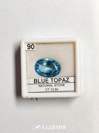topazio 13.50ct blu ovale