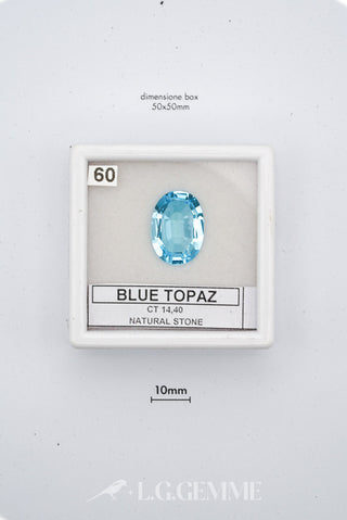 topazio 14.40ct blu ovale