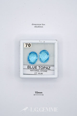 topazio 15.80ct blu ovale