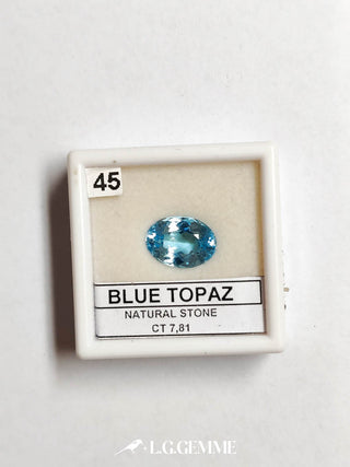 topazio 7.81ct blu ovale
