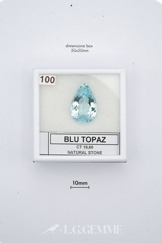 topazio 19.60ct blu pera