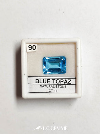 topazio 14.00ct blu rettangolare