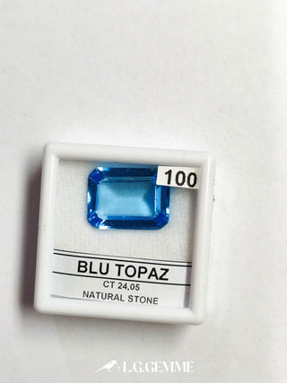 topazio 24.05ct blu rettangolare