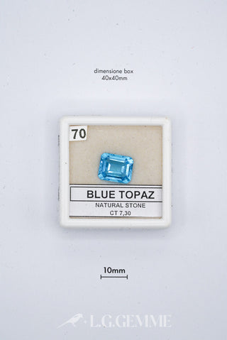 topazio 7.30ct blu rettangolare