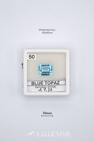 topazio 7.33ct blu rettangolare